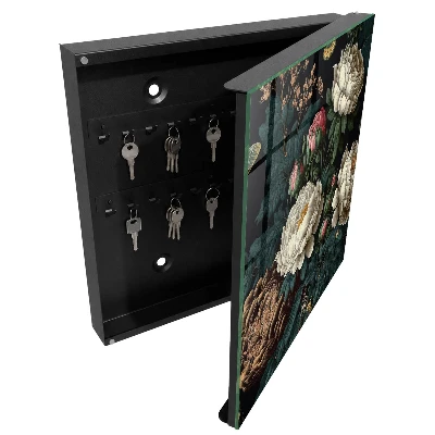 Key cabinet Peony flowers