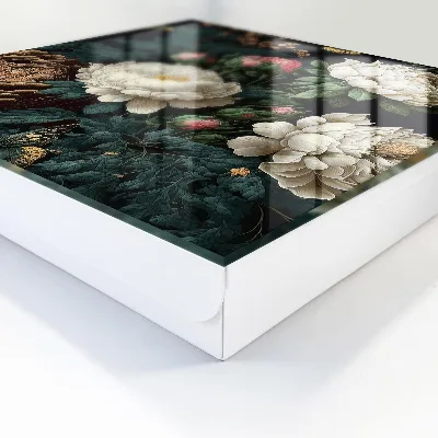 Key cabinet peony flowers design