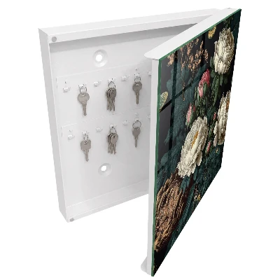 Key cabinet Peony flowers