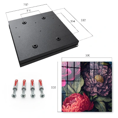 Key box for wall Luxury flowers