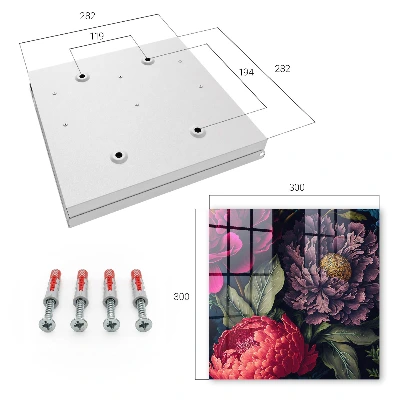 Key box for wall Luxury flowers