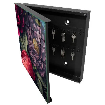 Key box for wall Luxury flowers