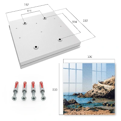 Key box for wall Coastal scenery
