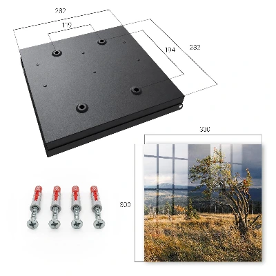 Wall mounted key box Autumn landscape
