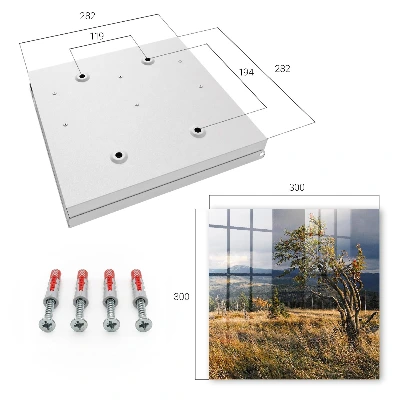 Wall mounted key box Autumn landscape