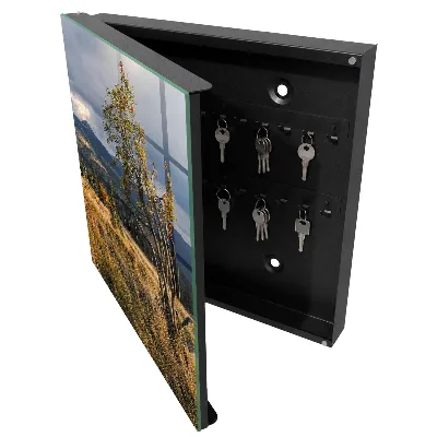 Wall mounted key box Autumn landscape