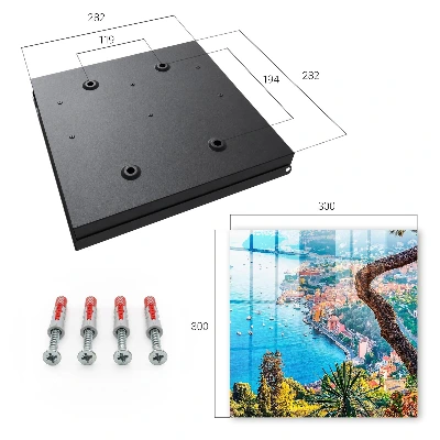 Wall mounted key box Holiday landscape