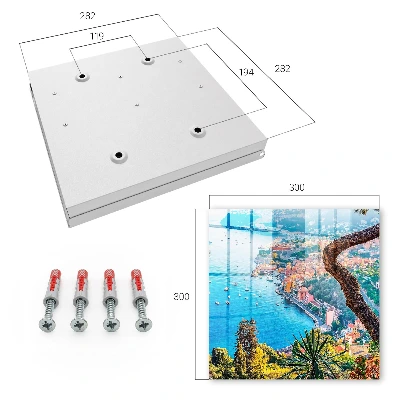 Wall mounted key box Holiday landscape