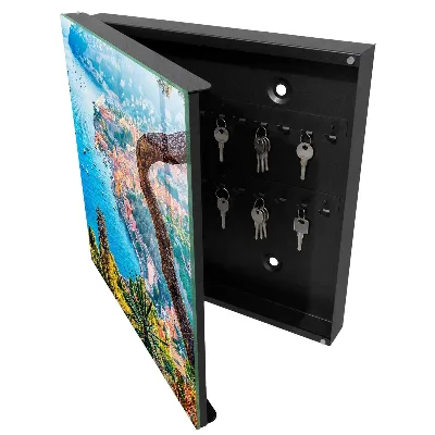 Wall mounted key box Holiday landscape