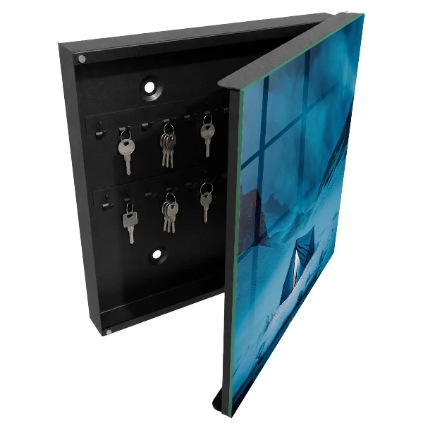 Key box for wall Blue night