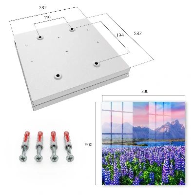 Wall mounted key box Mountain landscape