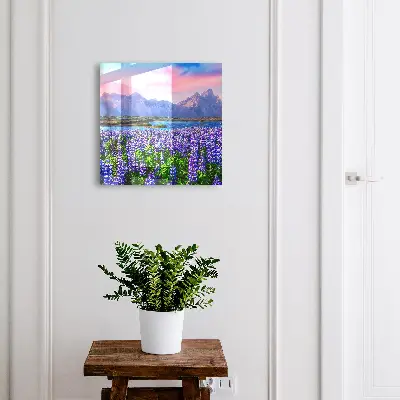 Wall mounted key box Mountain landscape