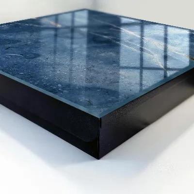 Wall mounted key box blue marble design