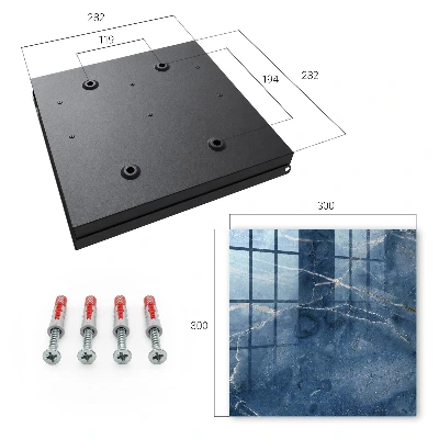 Key box for wall Blue marble