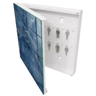 Key box for wall Blue marble