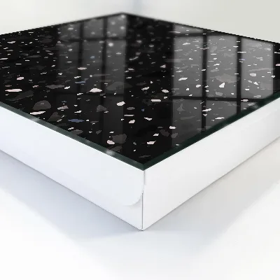 Wall mounted key box Black terrazzo