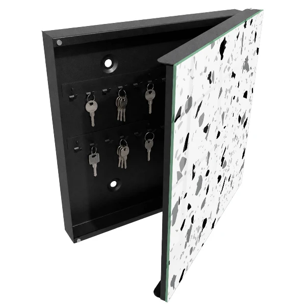 Key box for wall Monochrome terrazzo