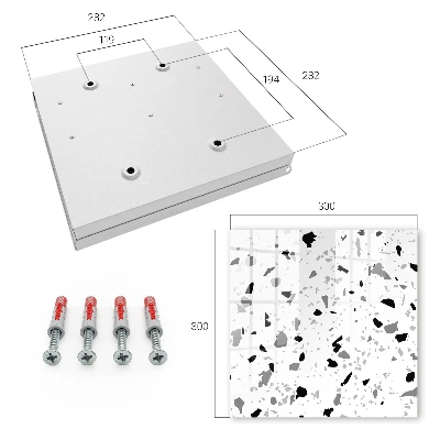 Key box for wall Monochrome terrazzo