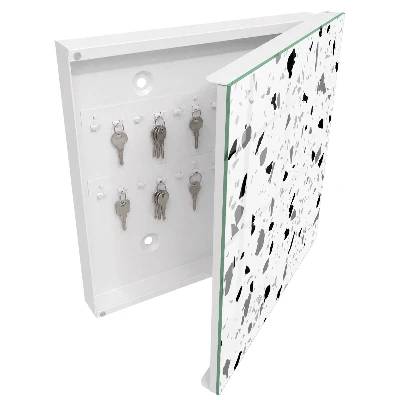 Key box for wall Monochrome terrazzo