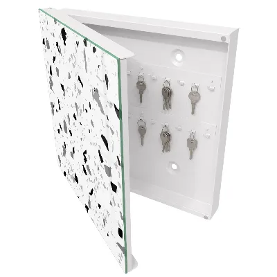 Key box for wall Monochrome terrazzo