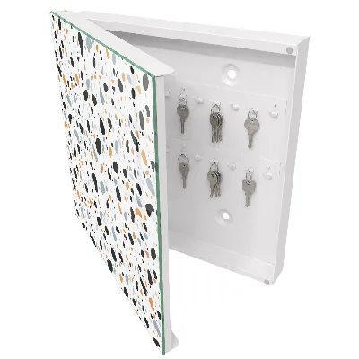 Wall mounted key box Terrazzo pattern
