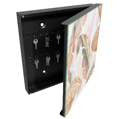 Key box for wall Delicate leaves