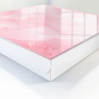 Wall mounted key box Pink feathers