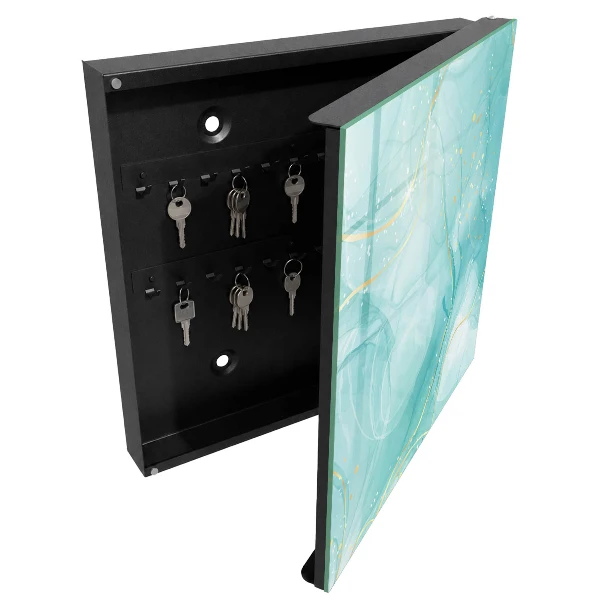 Wall mounted key box Turquoise elegance