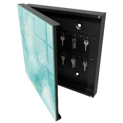 Wall mounted key box Turquoise elegance