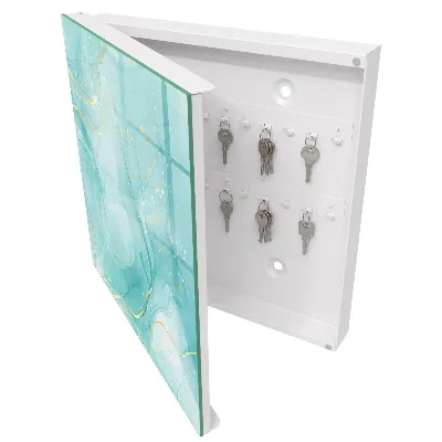 Wall mounted key box Turquoise elegance