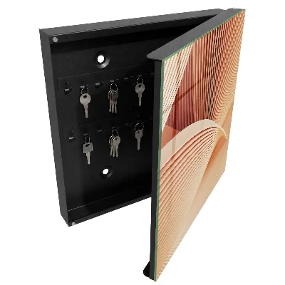 Wall mounted key box Abstract waves