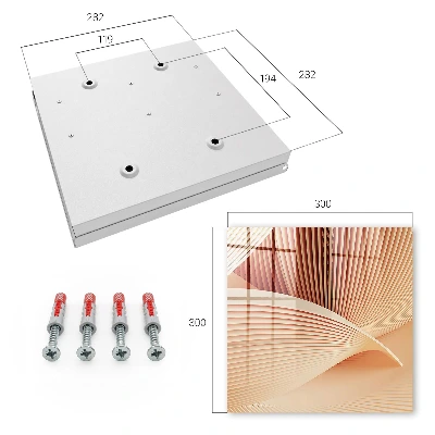 Wall mounted key box abstract waves design