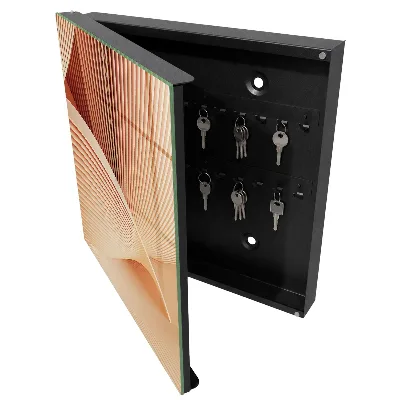 Wall mounted key box abstract waves design