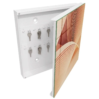 Wall mounted key box Abstract waves