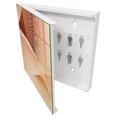 Wall mounted key box Abstract waves