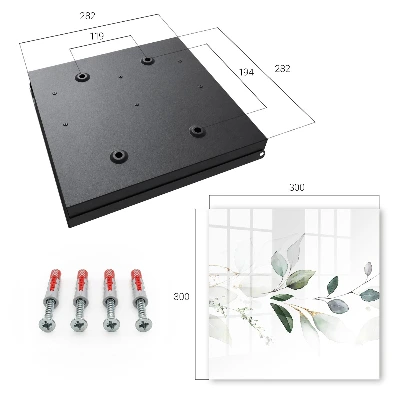 Wall mounted key box Watercolor leaves