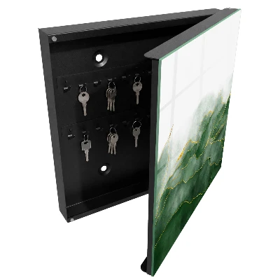Wall-mounted key box green hills design