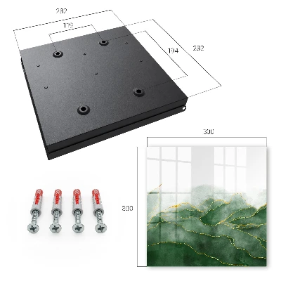 Wall-mounted key box green hills design