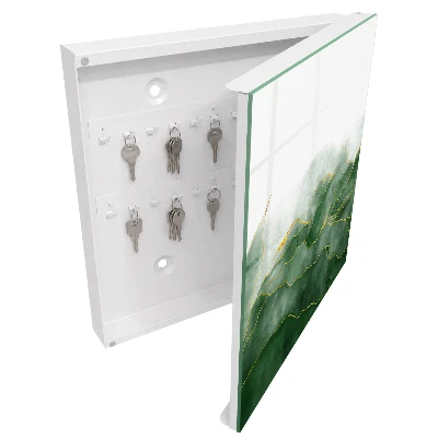 Wall-mounted key box green hills design
