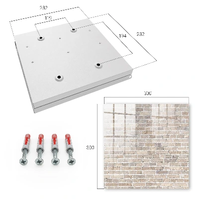 Wall mounted key box Brick composition