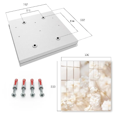 Wall mounted key box Light flowers