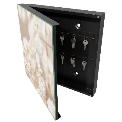 Wall mounted key box Light flowers