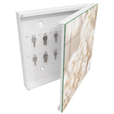 Wall mounted key box Light flowers