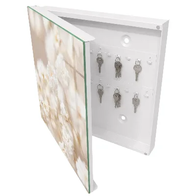 Wall mounted key box Light flowers