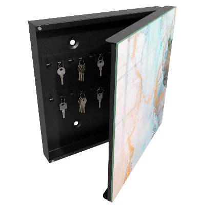 Key box for wall Colorful marble