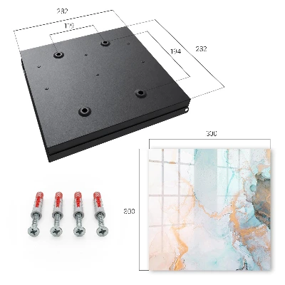 Key box for wall Colorful marble