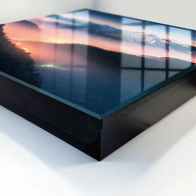Wall-mounted key box mountain panorama design