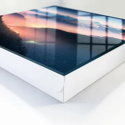 Wall-mounted key box mountain panorama design