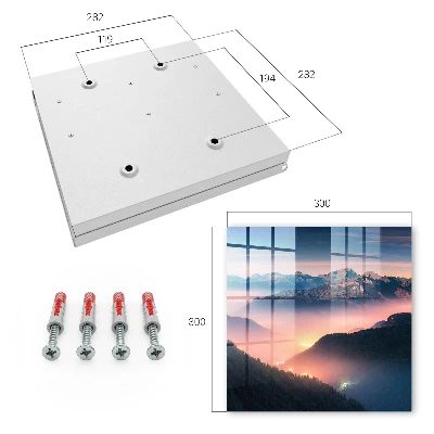 Wall-mounted key box mountain panorama design