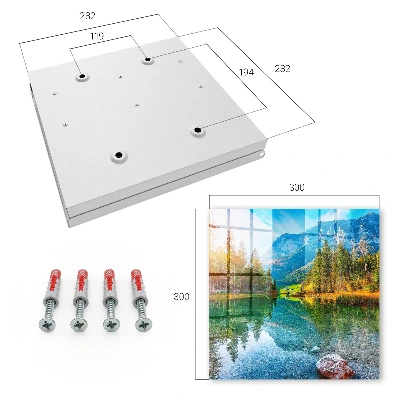 Key box for wall mountain landscape design
